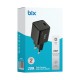 Bix 20W GaN USB-C Hızlı Şarj Adaptörü iPhone, Android ve iPad Uyumlu Type-C PD Şarj Aleti Siyah