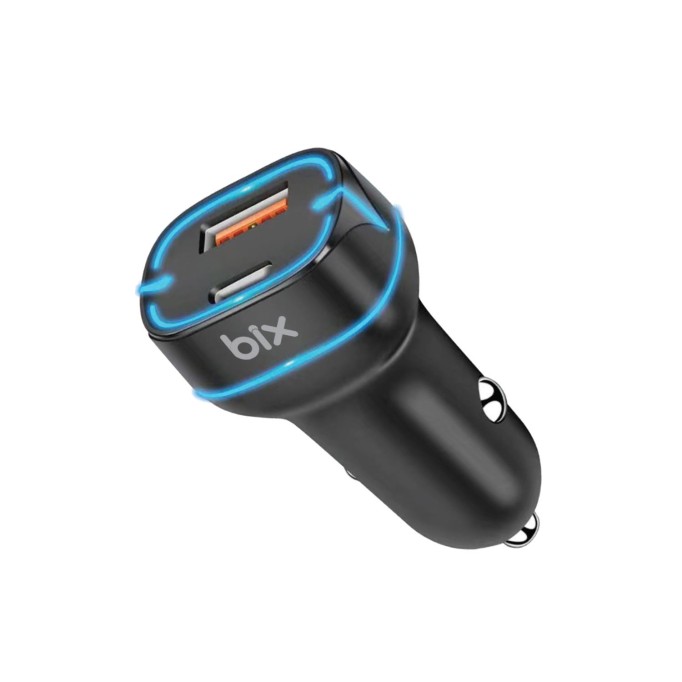 Bix BX-CCP36WT 36W QC 3.0 USB PD Araç İçi Hızlı Şarj Adaptörü Siyah