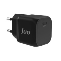 Juo 20W GaN USB-C Şarj Aleti iPhone & iPad & Android Uyumlu PD QC4.0 Type-C Hızlı Şarj Cihazı Siyah