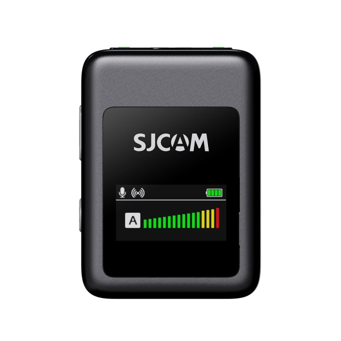 SJCAM M1 Profesyonel Kablosuz Yaka Mikrofonu (1TX  + 1 RX) 100dB Tek Vericili Gürültü Engelleyici (SNR) LCD Ekran